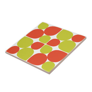 Floral Abstract Retro Pattern Tile