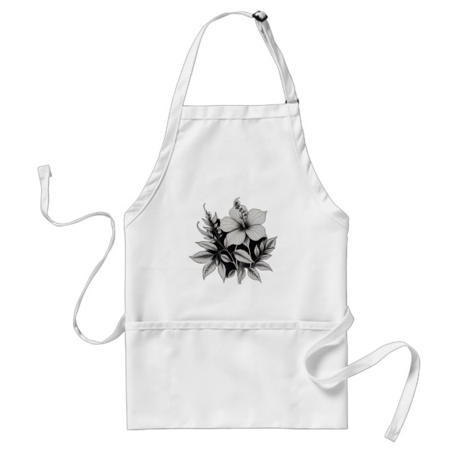 floral abstract standard apron (Front)