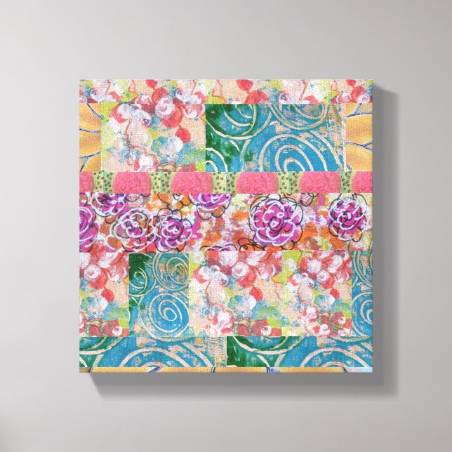 Floral Abstract Stretched Canvas Print (Front)