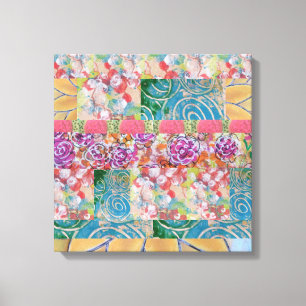 Floral Abstract Stretched Canvas Print
