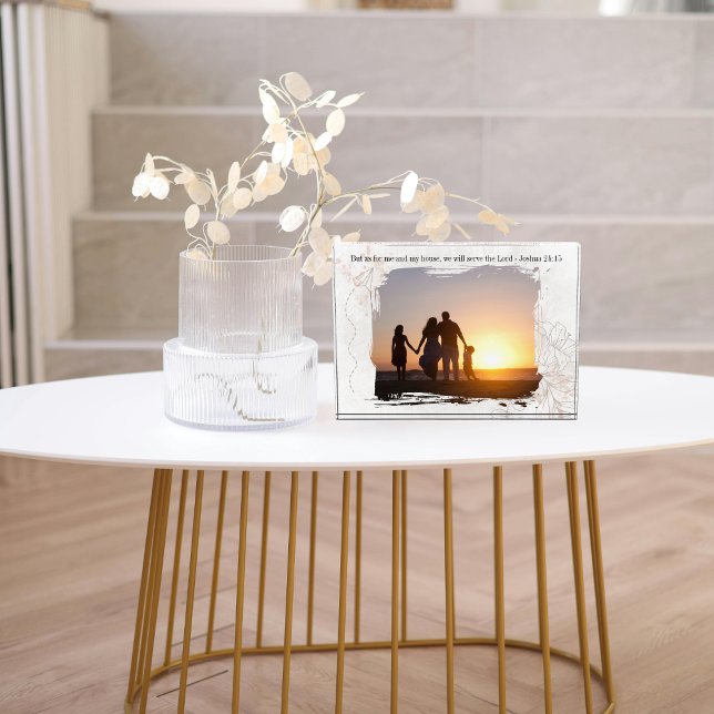 Floral Abstract w/ Bible Verse Custom Photo Block (Creator Uploaded)