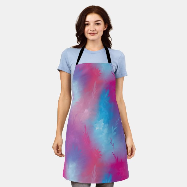 Floral abstraction apron (Worn)