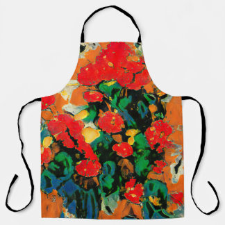 Floral abstraction based on the works of Van Gogh. Apron
