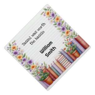 Floral Academic Journey Graduation Tassel Topper