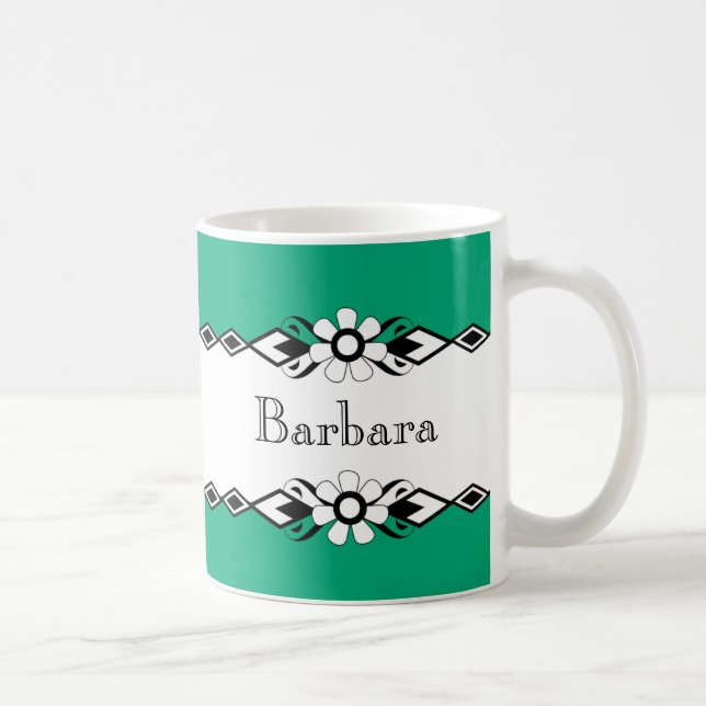 Floral Acccent Personalized Mugs (Right)