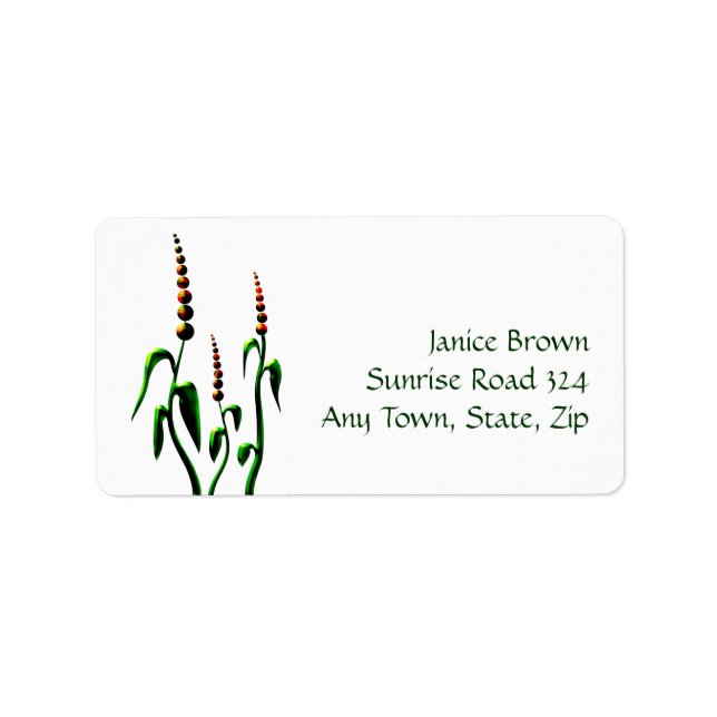 Floral Address Label (Front)