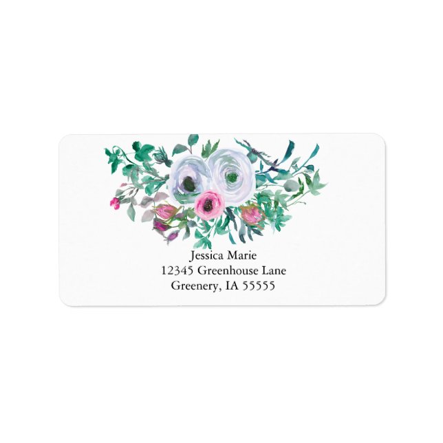 Floral Address Label (Front)