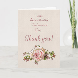 Floral Administrative Professionals Thank You Card
