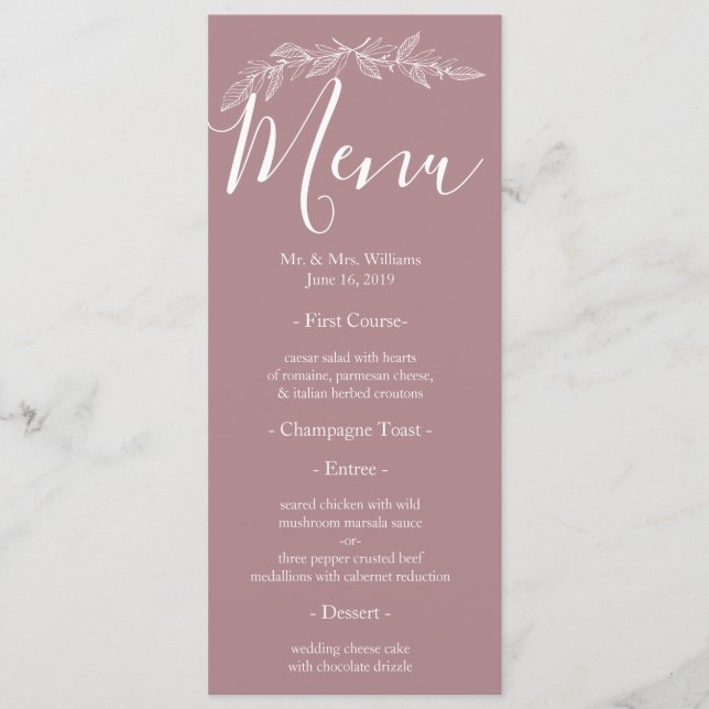 floral adoration menu (Front)
