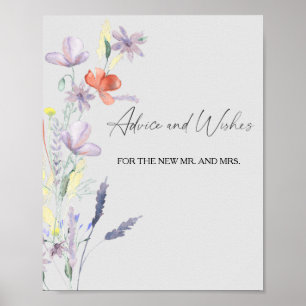 Floral advice and wishes for Newlyweds Poster