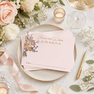 Floral Advice for Bride to Be Bridal Shower  Enclosure Card