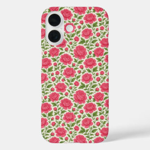 Floral Aesthetic Lush Pink Peonies iPhone 16 Case