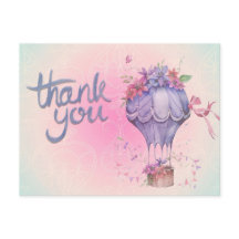 Floral Air Balloon Thank You