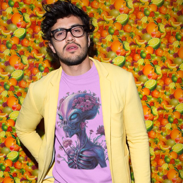 Floral Alien  T-Shirt (Creator Uploaded)