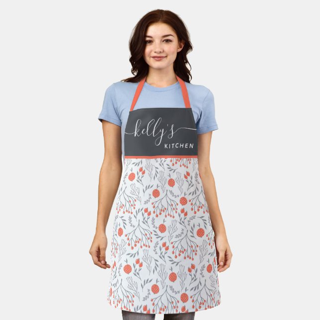 Floral All-Over Print Apron (Worn)