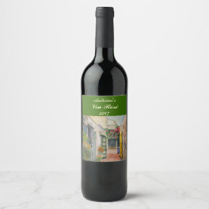Floral Alley Rose Wine Label