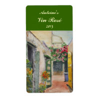 Floral Alley Vin Étiquette