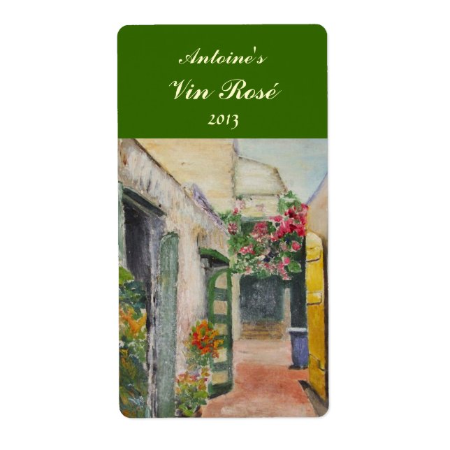 Floral Alley Vin Étiquette (Devant)