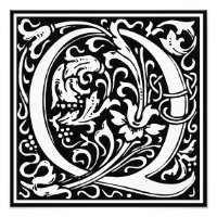 Floral Alphabet Monogram Letter Q Photo Print
