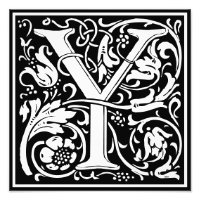 Floral Alphabet Monogram Letter Y Photo Print
