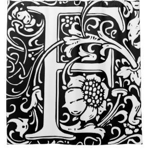 Floral Alphabet Monogrammed Letter F