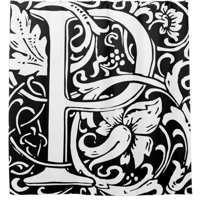 Floral Alphabet Monogrammed Letter P Classic (Front)