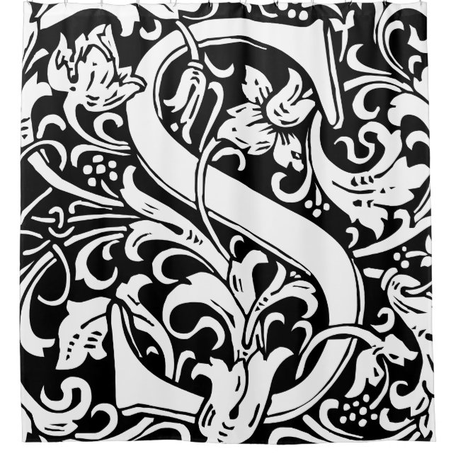 Floral Alphabet Monogrammed Letter S Classic (Front)