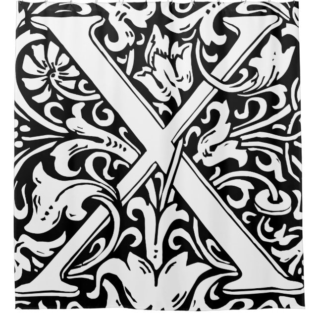 Floral Alphabet Monogrammed Letter X Classic (Front)