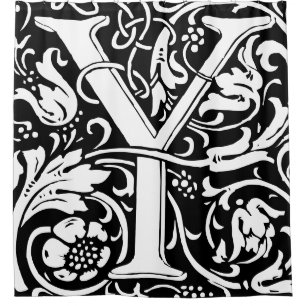 Floral Alphabet Monogrammed Letter Y