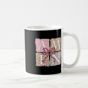 Floral Amen Retro Christian Easter Bible Verse God Coffee Mug