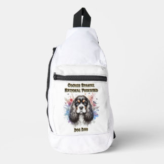 Floral American Cocker Spaniel Sling Bag