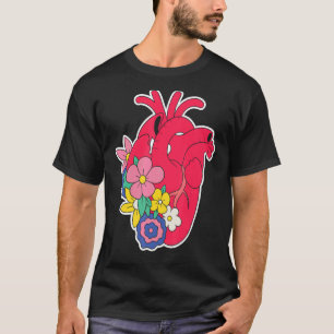 Floral Anatomy Cardiologist Cardiology Anatomical T-Shirt
