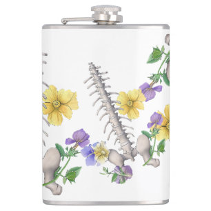 Floral Anatomy - Vertebrae, Hip Bone Flask