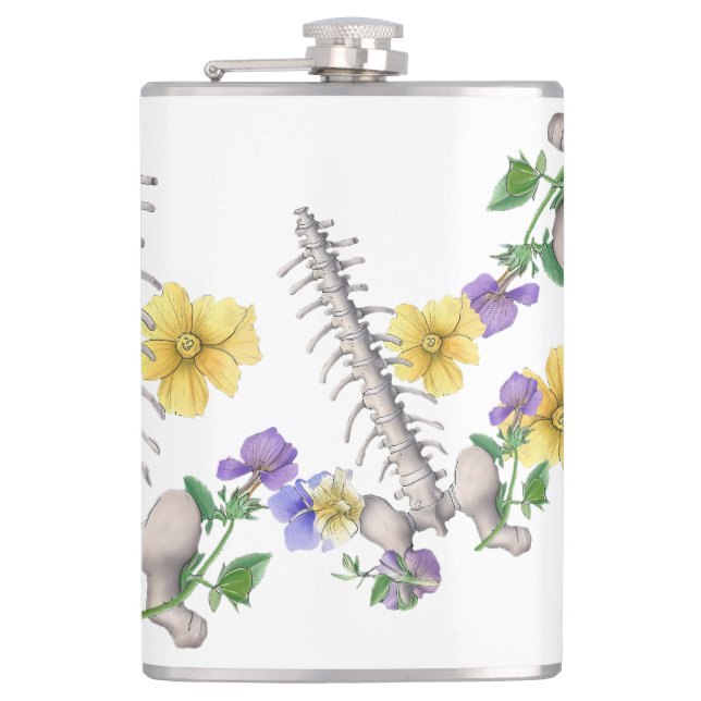 Floral Anatomy - Vertebrae, Hip Bone Flask (Front)