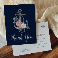 Floral Anchor | Navy Summer Thank You