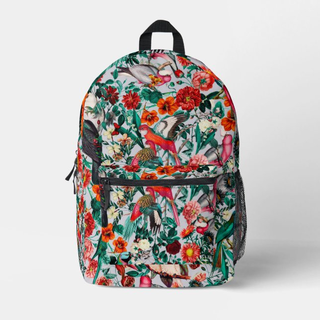 FLORAL AND BIRDS XIV-II PRINTED BACKPACK (Front)
