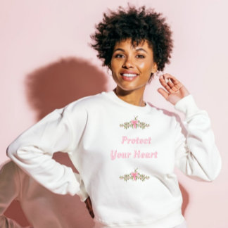 Floral and Bow Coquette Protect Your Heart  Hoodie