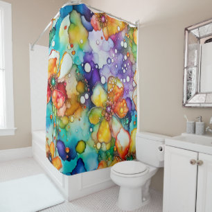 Floral and Bubbles Abstract