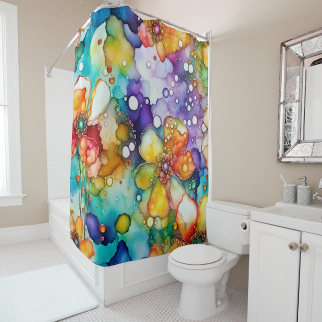 Floral and Bubbles Abstract (In Situ)