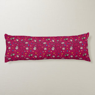 Floral and butterfly funny seamless pink pattern body pillow