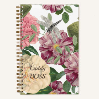 Floral and Butterfly notebook