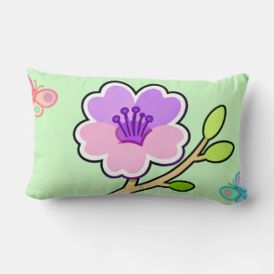 Floral and Butterfly Pillow