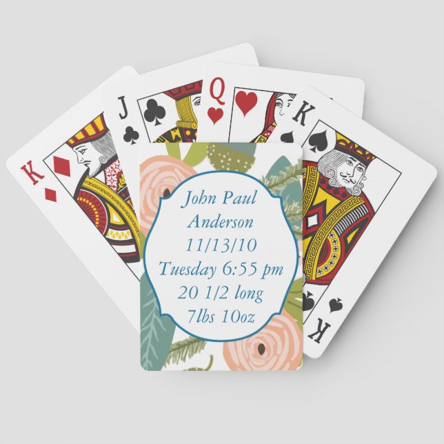 Floral and Fauna Playing Cards (Back)
