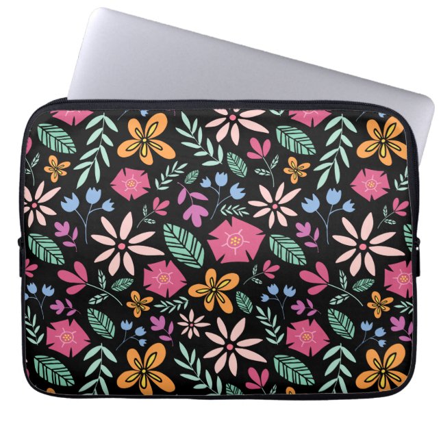Floral And Glamor Seamless Pattern Natural    Laptop Sleeve (Front)