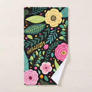 Floral And Glamour Seamless Pattern Cute   Hand Towel