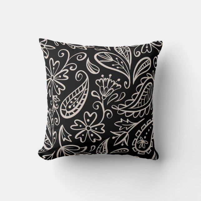 Floral And Glamour Seamless Pattern Modern Cute Throw Pillow (Front)