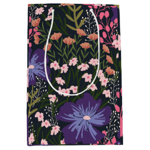 Floral And Glamour Seamless Pattern Natural Colour Medium Gift Bag