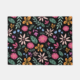 Floral And Glamour Seamless Pattern Natural Doormat