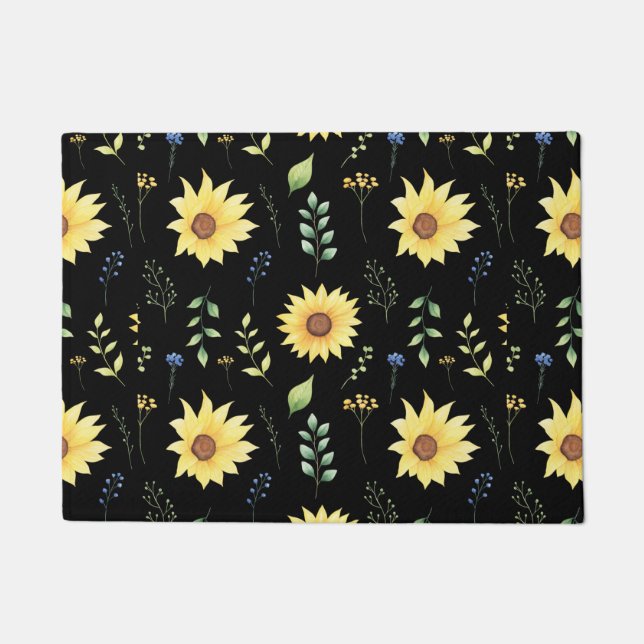  Floral And Glamour Seamless Pattern Spring   Doormat (Front)