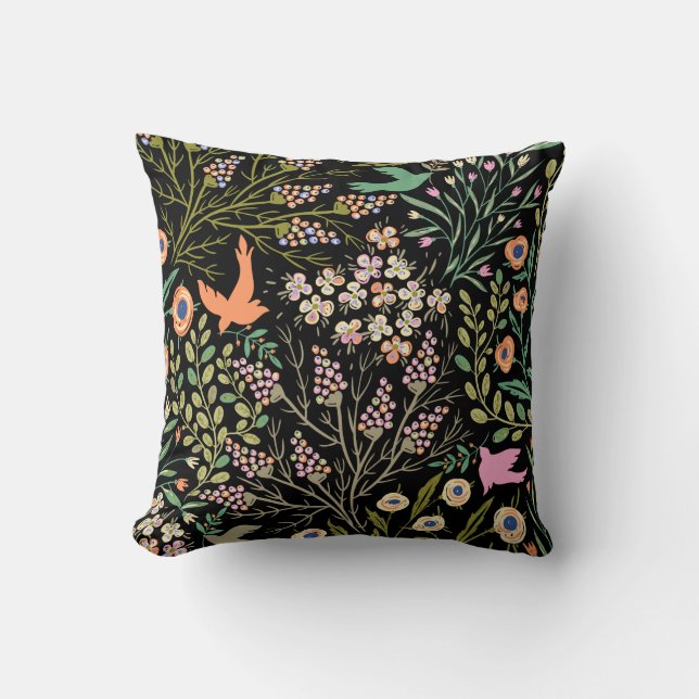 Floral And Glamour Seamless Pattern Summer Colour  Throw Pillow (Front)